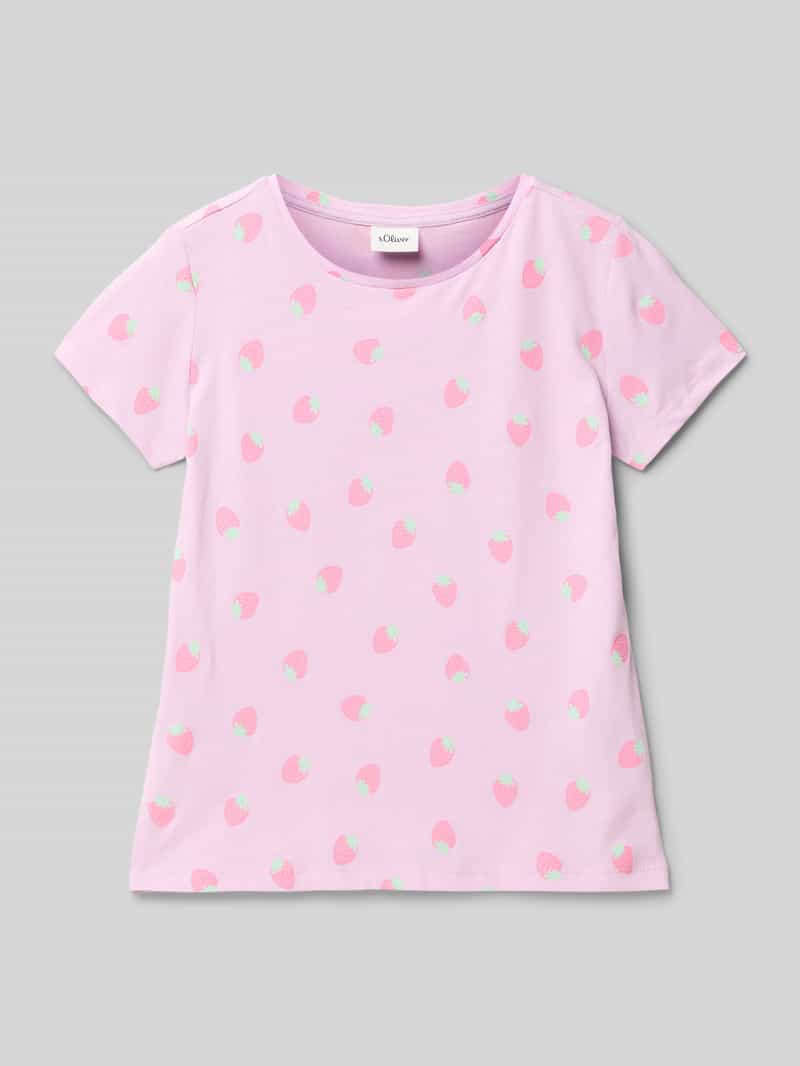 T-shirt o kroju regular fit z czystej bawełny