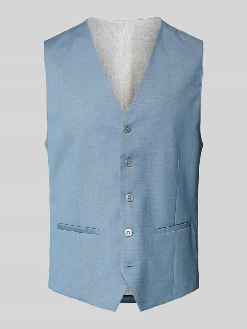 Kamizelka o kroju regular fit z lamowanymi kieszeniami