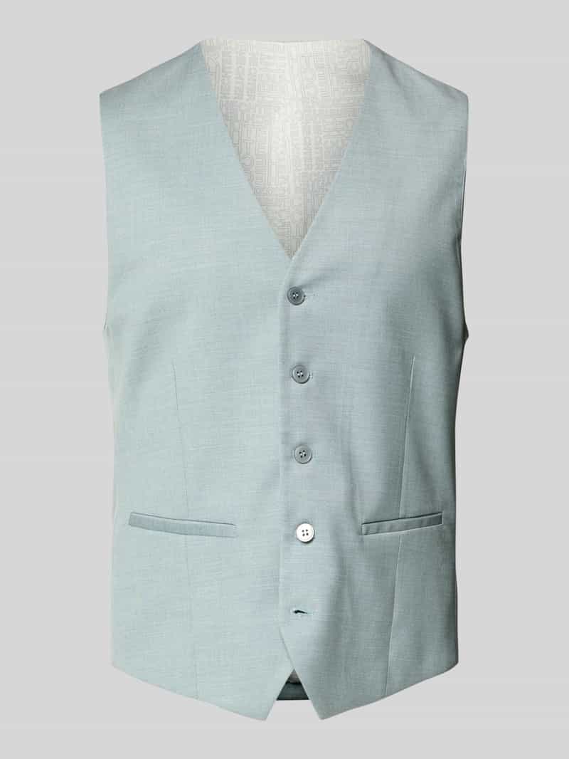 Kamizelka o kroju regular fit z lamowanymi kieszeniami