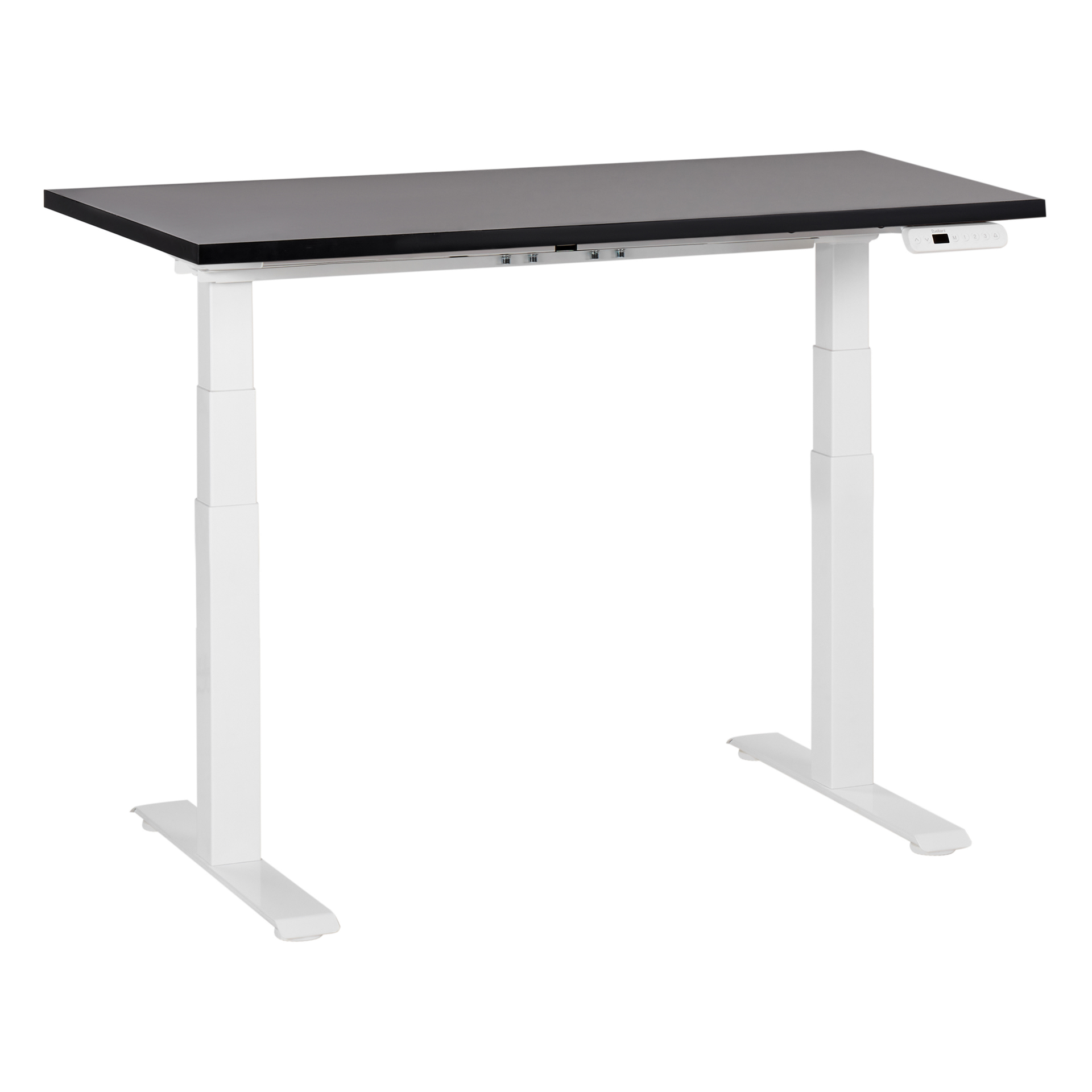 Biurko regulowane elektrycznie 120 x 72 cm czarno-białe DESTINES