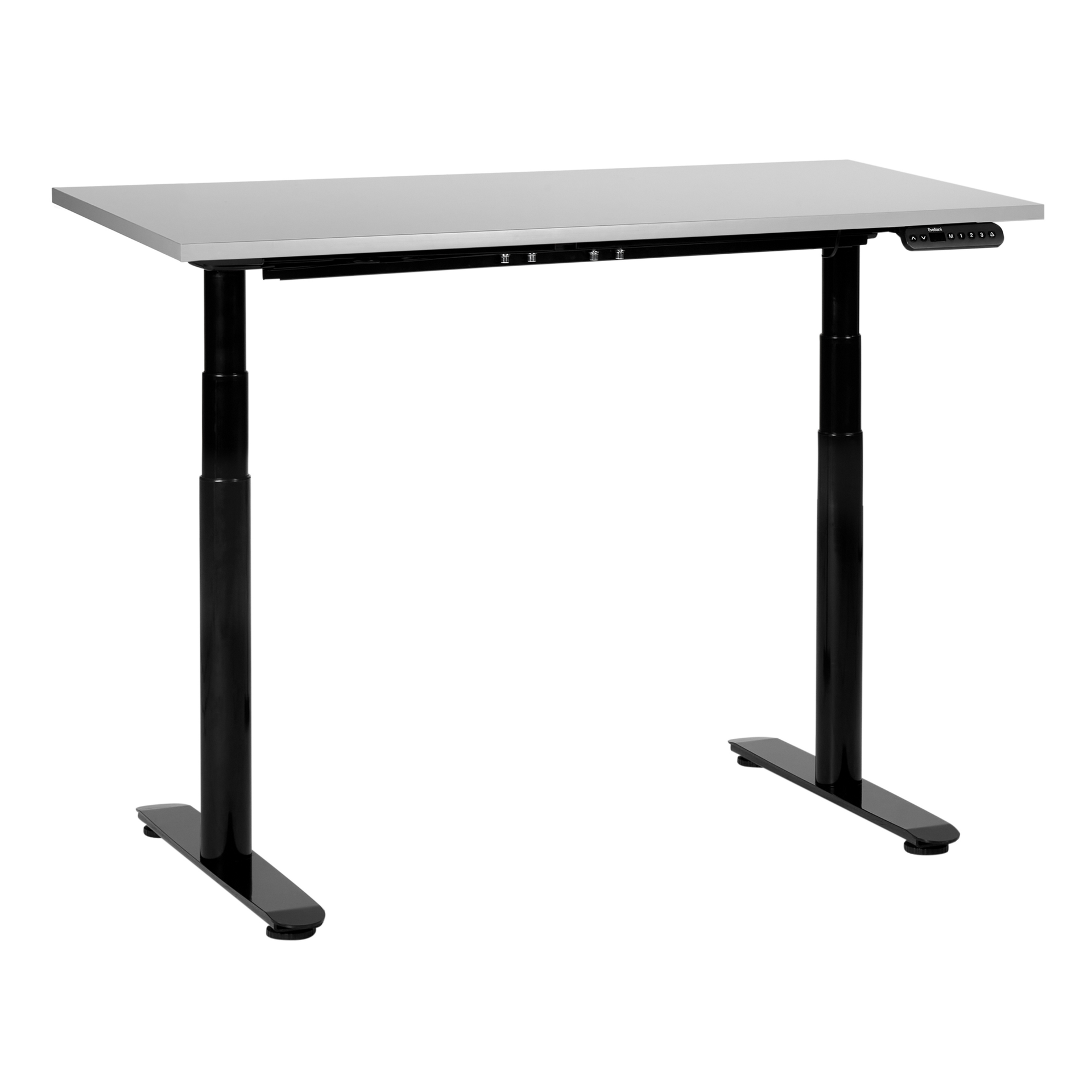Biurko regulowane elektrycznie 120 x 72 cm szaro-czarne DESTINAS
