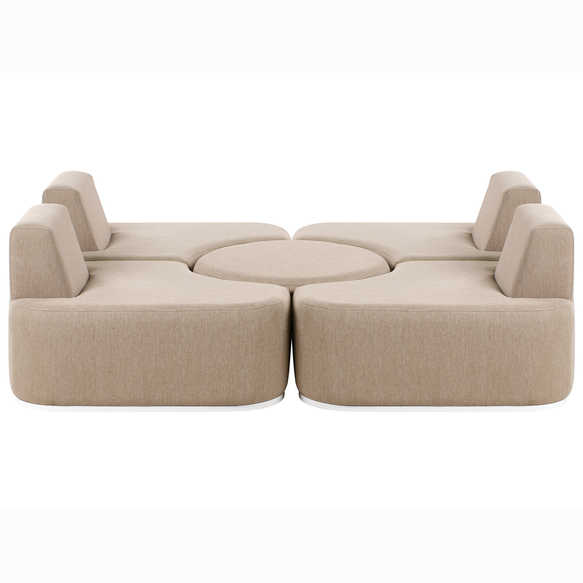 Beliani zestaw ogrodowy ze stolikiem dla 4 osób FABRO Beżowy