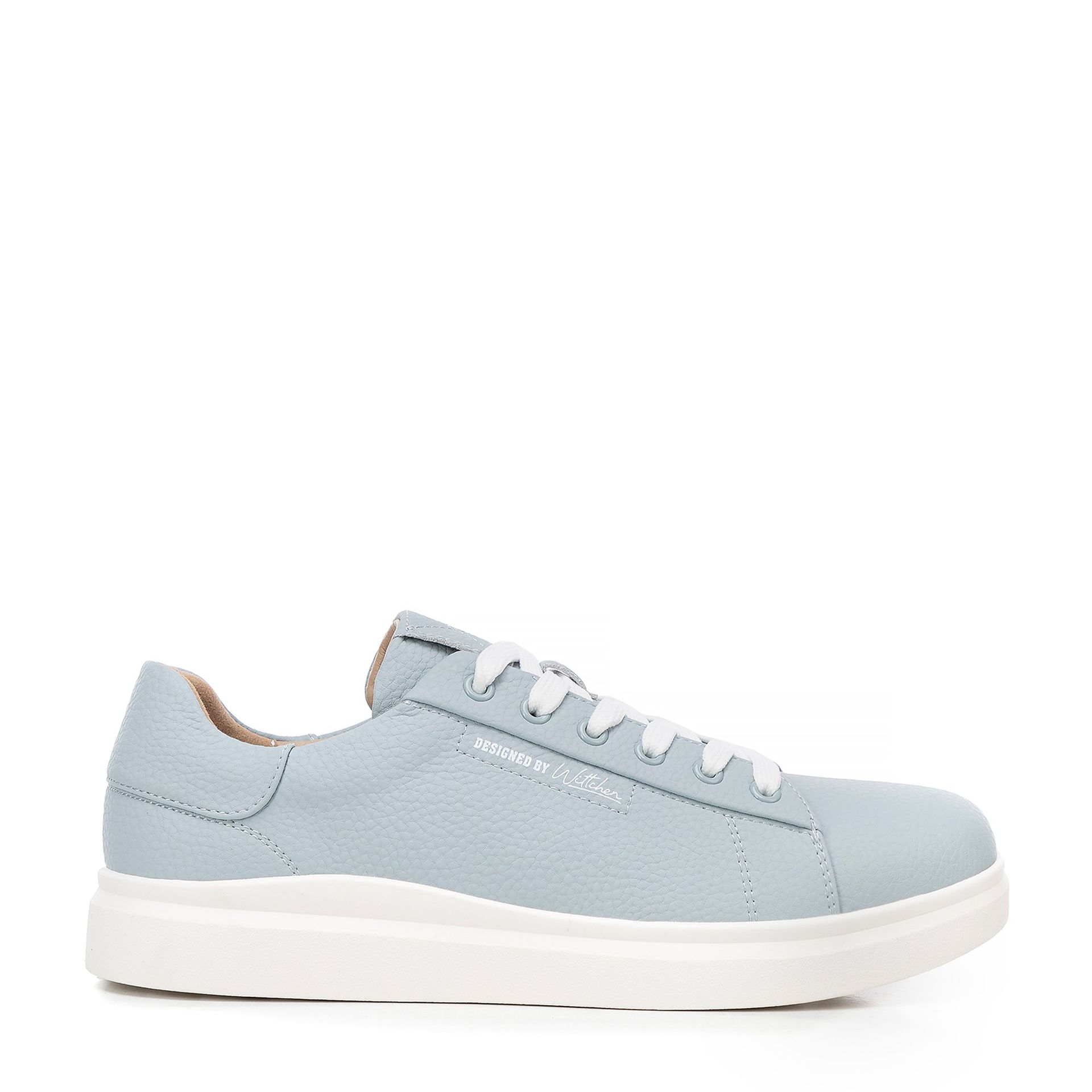 Damskie klasyczne sneakersy na platformie niebieskie