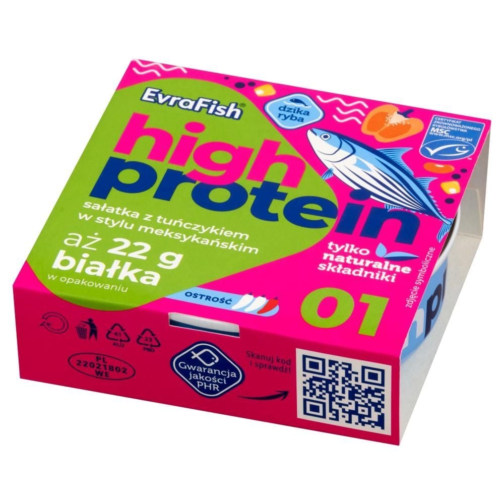 EvraFish High Protein Sałatka z tuńczykiem w stylu meksykańskim 160 g