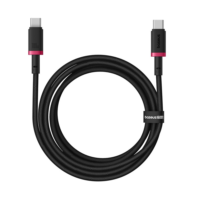 Kabel Baseus Dura Typ C-Typ C 100W 2m (czerwono-czarny)