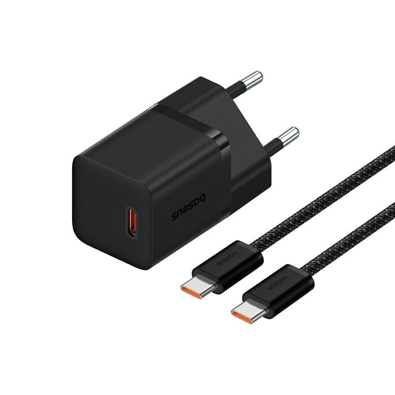 Ładowarka Baseus GaN5 mini 1C 30W EU+kabel USB-C (cluster black)