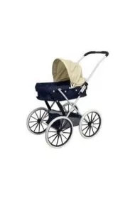 Wózek gondola duże koła granatowo-beżowy