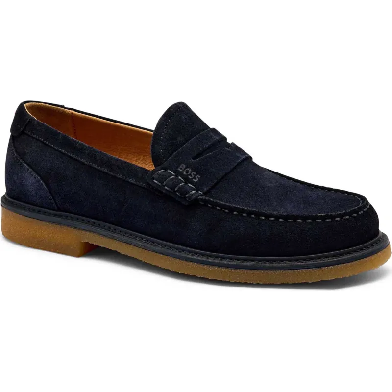 BOSS BLACK Skórzane loafersy Kope_Mocc_sd