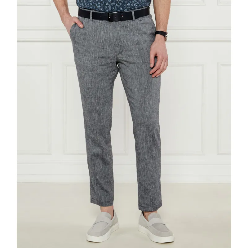 BOSS BLACK Lniane spodnie C-Kane-RDS Regular Fit