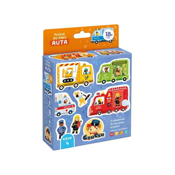 Puzzle do pary Auta CzuCzu - Bright Junior Media Justyna Han