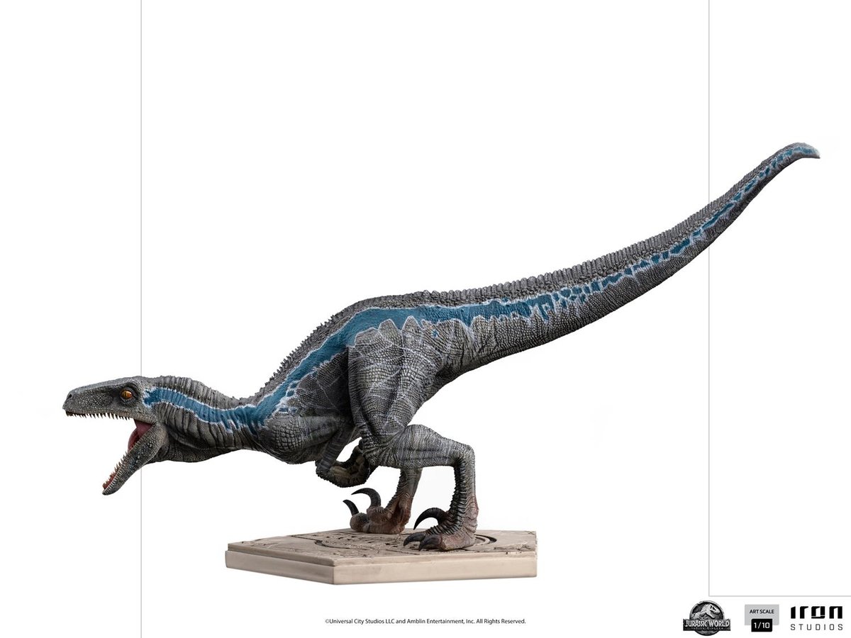 JURASSIC WORLD FALLEN KINGDOM - Niebieski - Figurka ArtScale 1/10 19cm