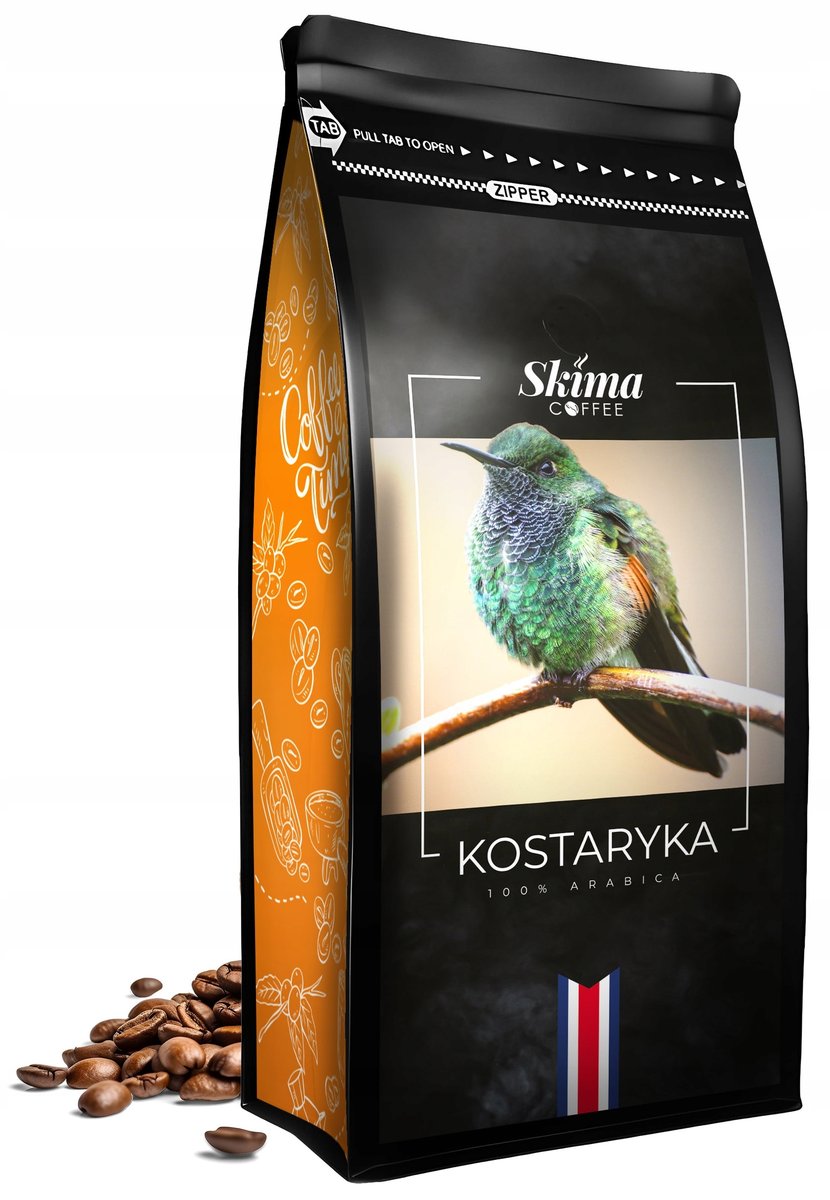 Kawa ziarnista 1kg KOSTARYKA 100% ARABICA Świeżo Palona do ekspresu