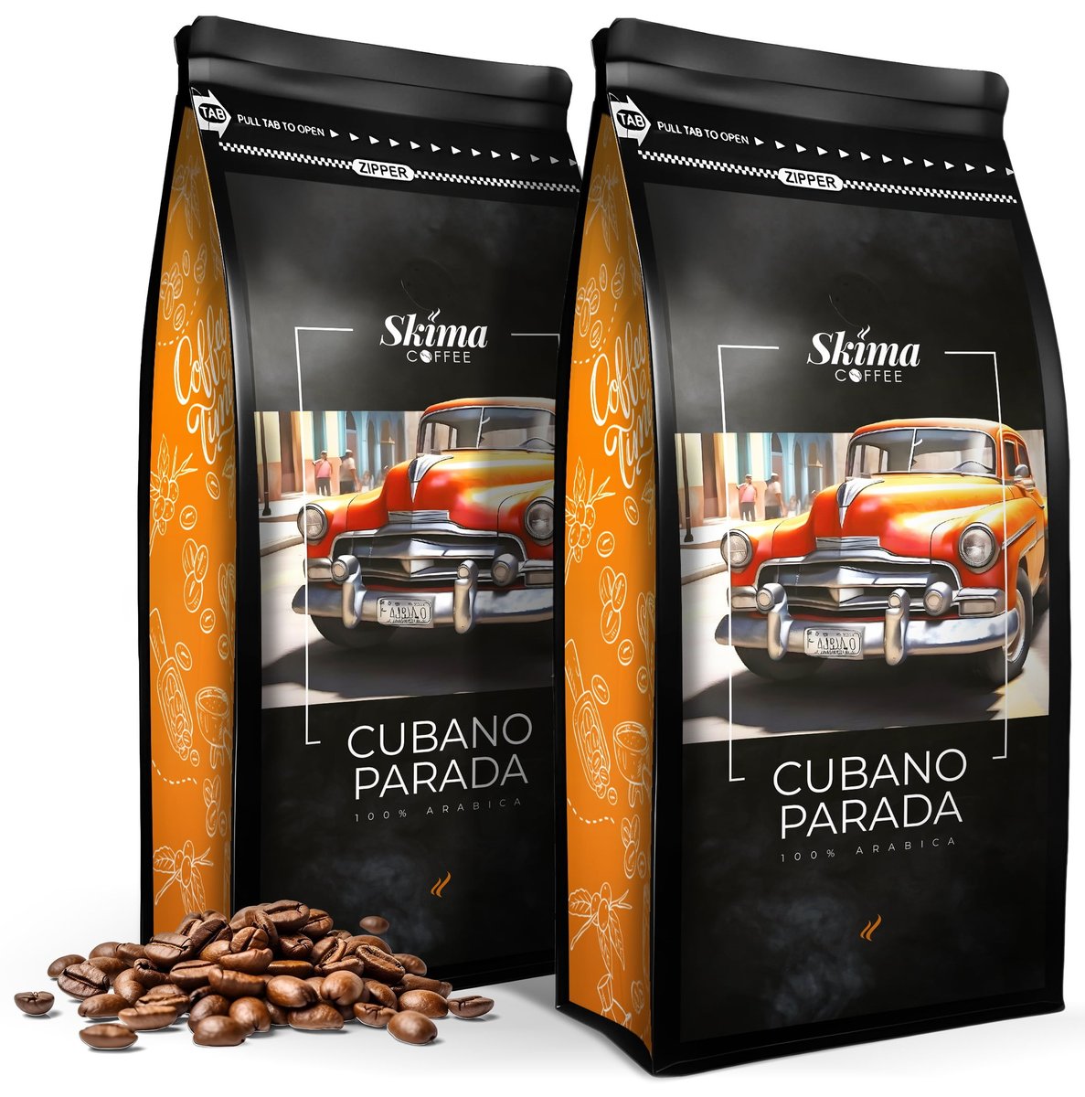 Kawa ziarnista 2x1kg CUBANO PARADA 100% ARABICA Świeża do ekspresu