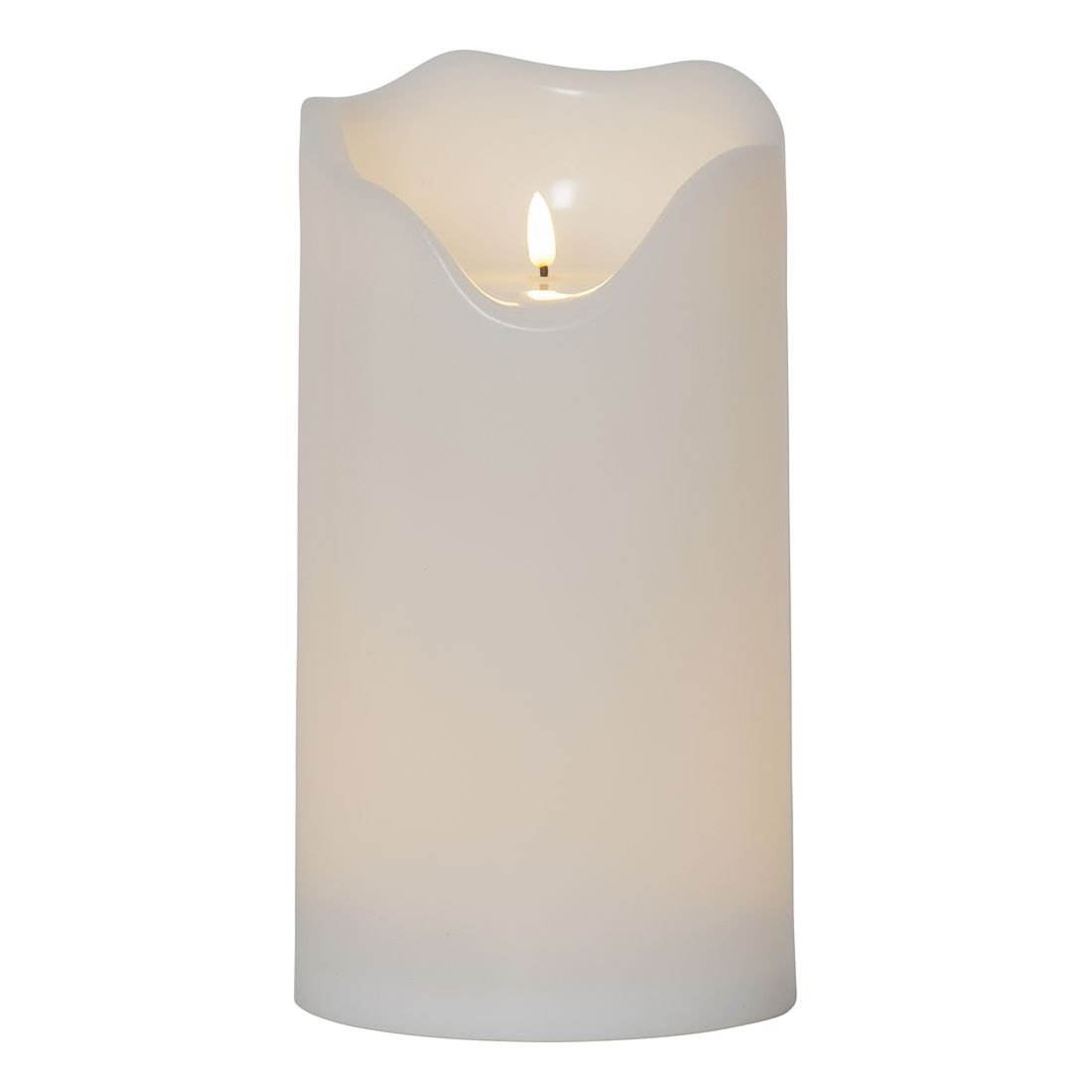 Świeca LED plastikowa FLAMME GRAND biała 30cm 500h IP44