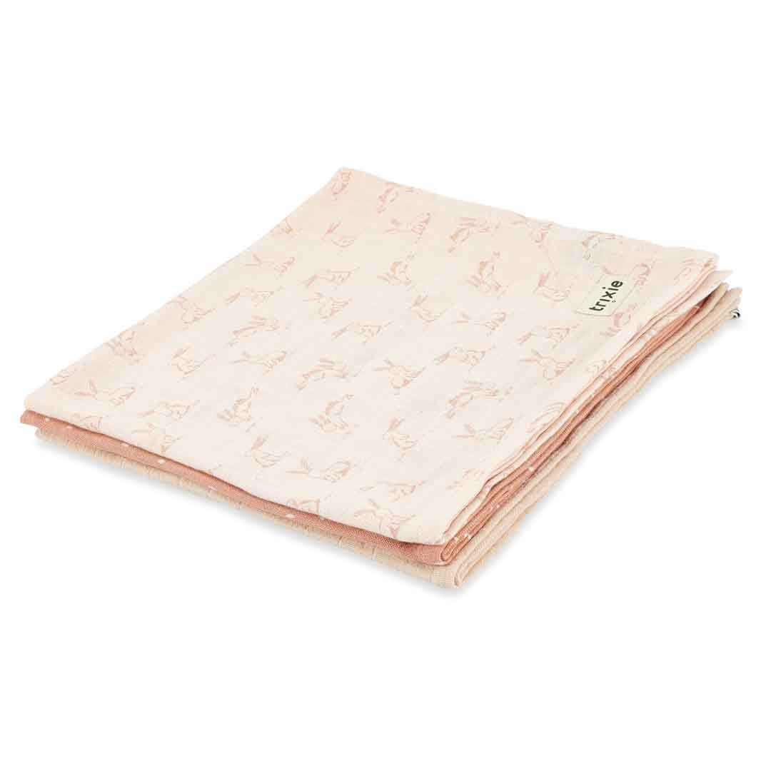 TRIXIE Muślinowe pieluszki 3-pack 55x55cm Rosy Rabbit Baby