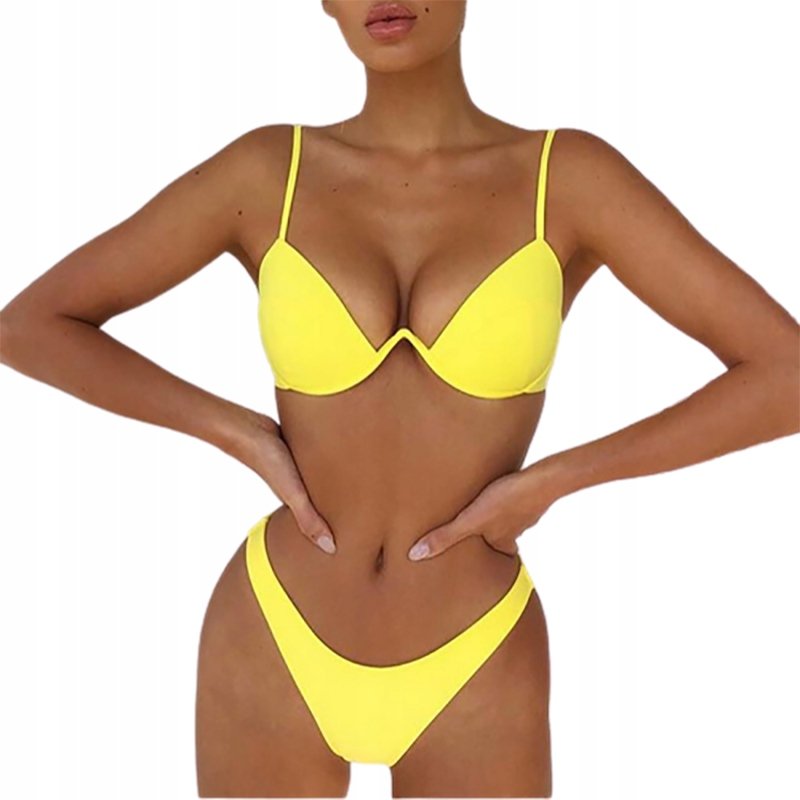 STRÓJ KĄPIELOWY DWUCZĘŚCIOWY KOSTIUM BIKINI BRAZYLIJSKIE PUSH UP KOLORY M