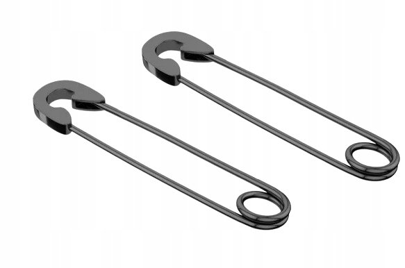 Kolczyki Do Uszu Ozdobna Agrafka Spinacz Punk Gothic STAL