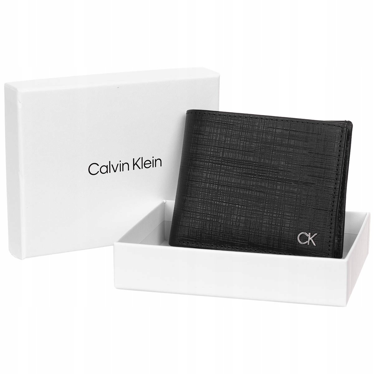 Calvin klein bezpieczny portfel męski ck czarny