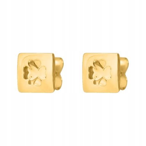 Złote Kolczyki 585 Na sztyft 1.35 g Rodium