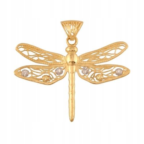 Złota Przywieszka 585 1,5 g Rodium