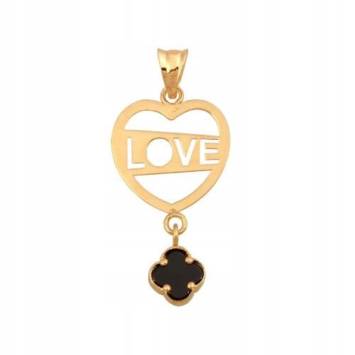 Złota Przywieszka Serduszko Serce 585 0.80 g Rodium