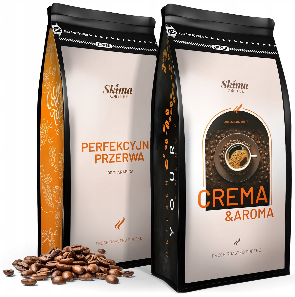 Kawa ziarnista 2x1kg CREMA&AROMA/PERFEKCYJNA PRZERWA do ekspresu
