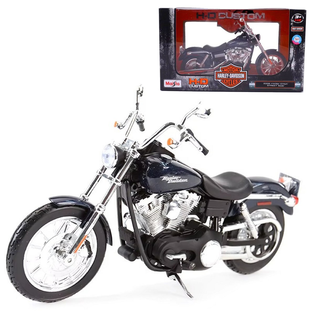 HARLEY DAVIDSON FXDBI DYNA STREET BOB MODEL MOTOCYKLA W SKALI 1:12 MAISTO
