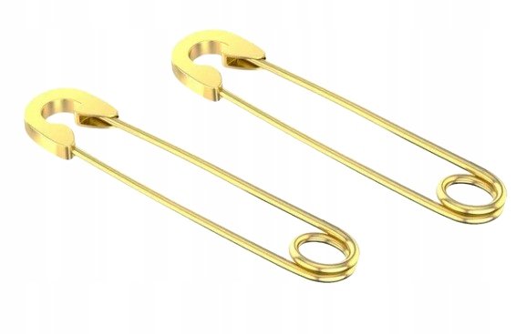 Kolczyki Do Uszu Ozdobna Agrafka Spinacz Punk Gothic STAL