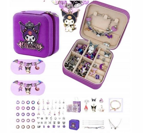 Zestaw Do Robienia Bransoletek Kuromi Koraliki Do Bransoletek Hello Kitty