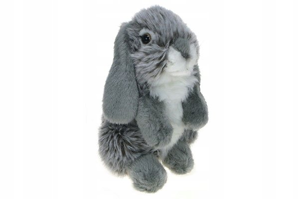 Pluszowe ZOO: maskotka KRÓLICZEK baranek 18cm szary (81104) A