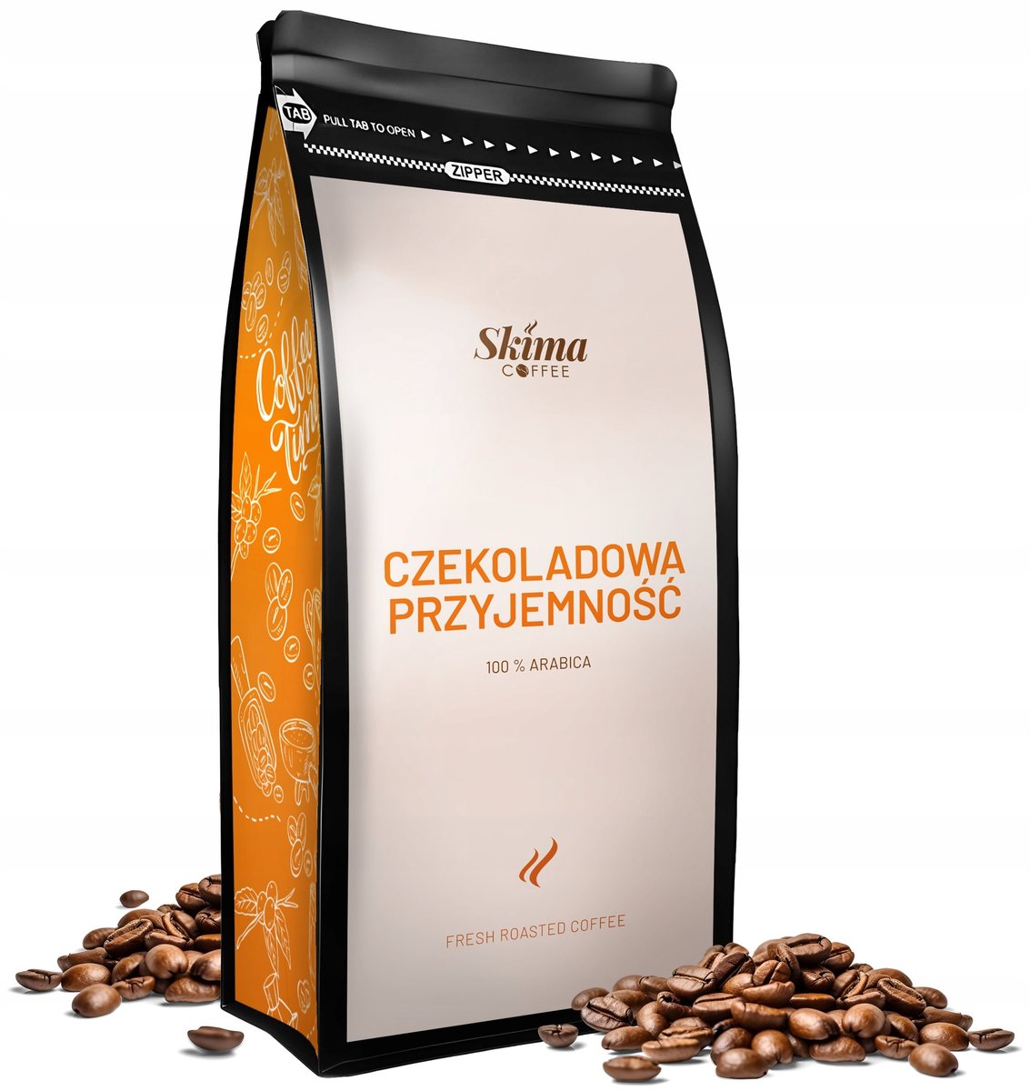 Kawa ziarnista 1kg CZEKOLADOWA PRZYJEMNOŚĆ 100% ARABICA do ekspresu