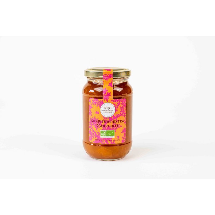 Ekstra organiczny dżem morelowy - szklany słoiczek 320 g