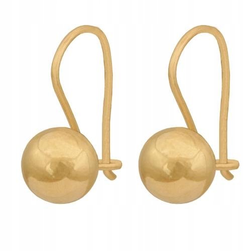 Złote Kolczyki Wiszące 585 2.15 g Rodium