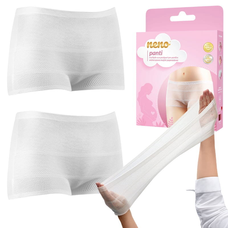 Neno Panti Wielorazowe Siateczkowe Majtki Poporodowe Rozmiar M 2 szt.