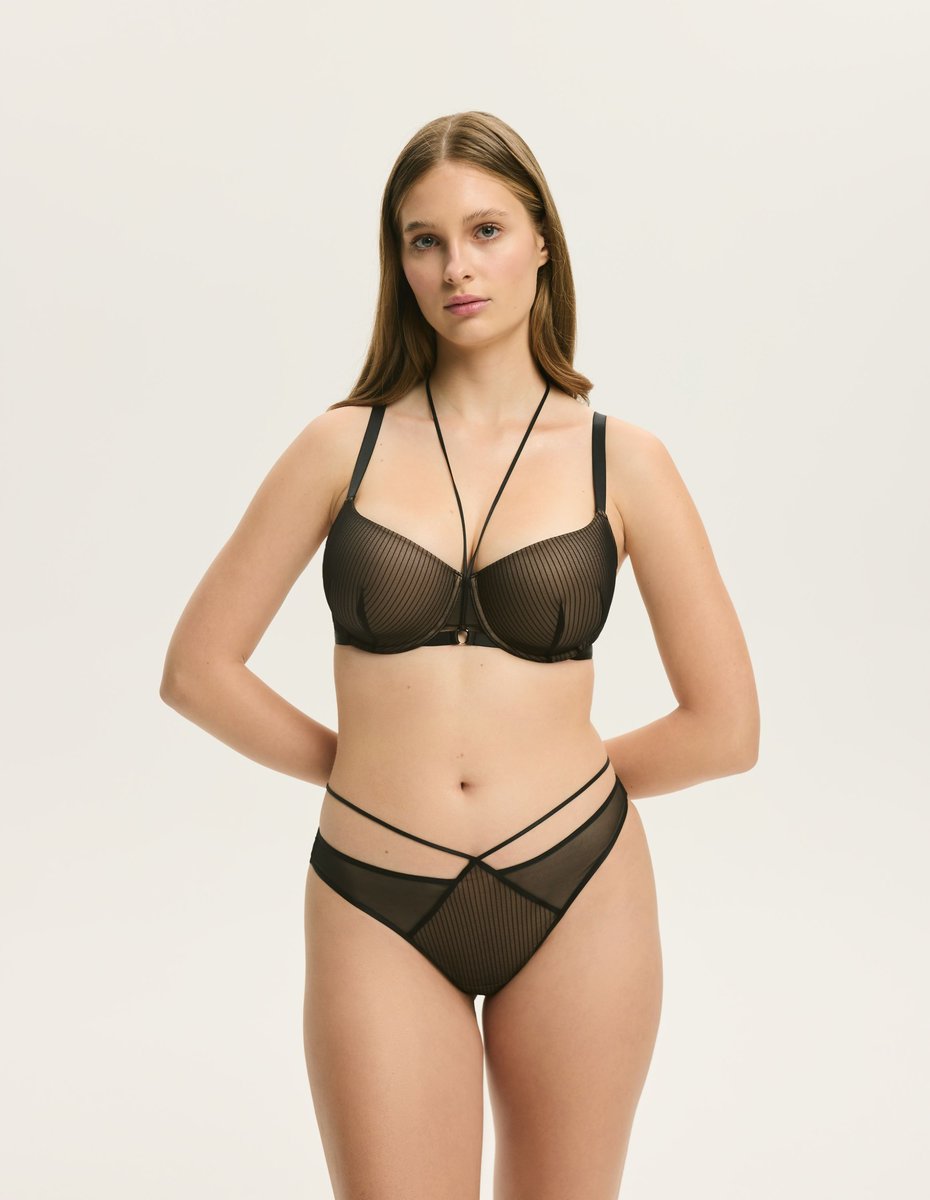 Biustonosz usztywniany Brittany Esotiq czarny 70G