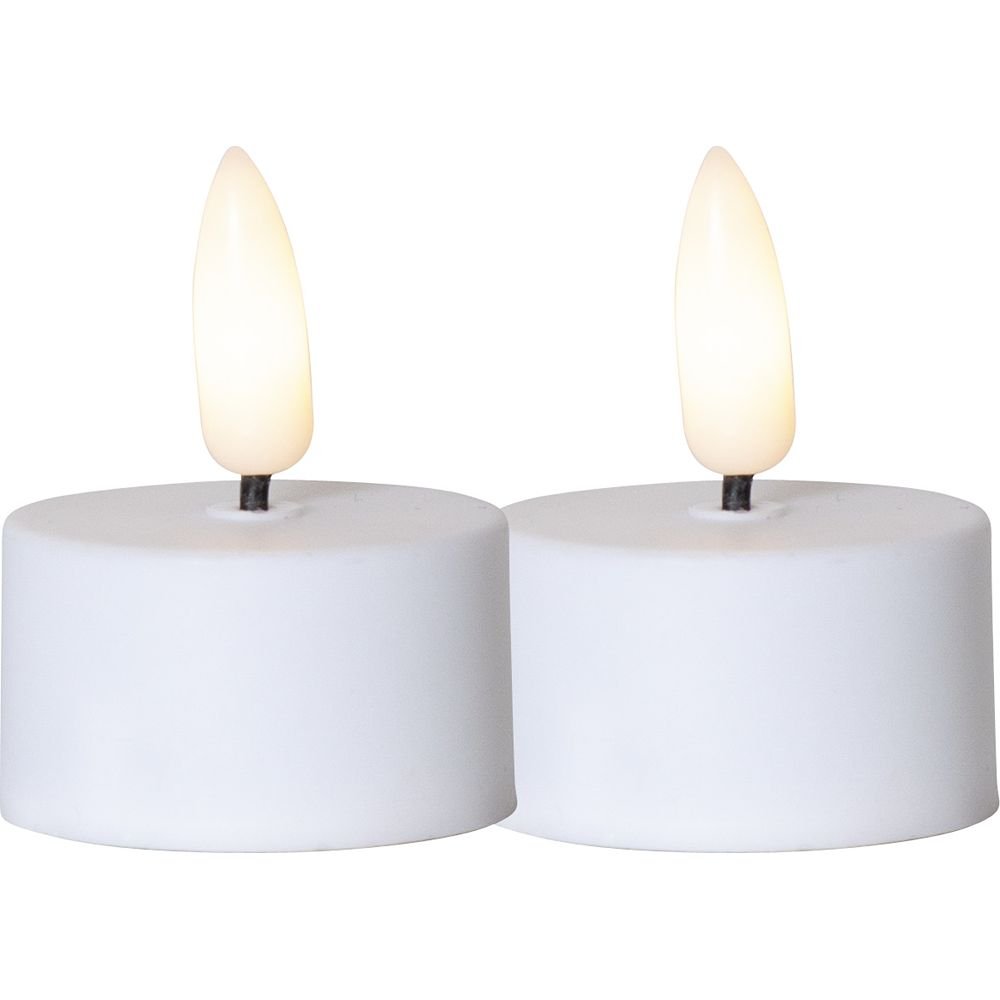 Zestaw 2x świeca LED tealight FLAMME biała 5cm