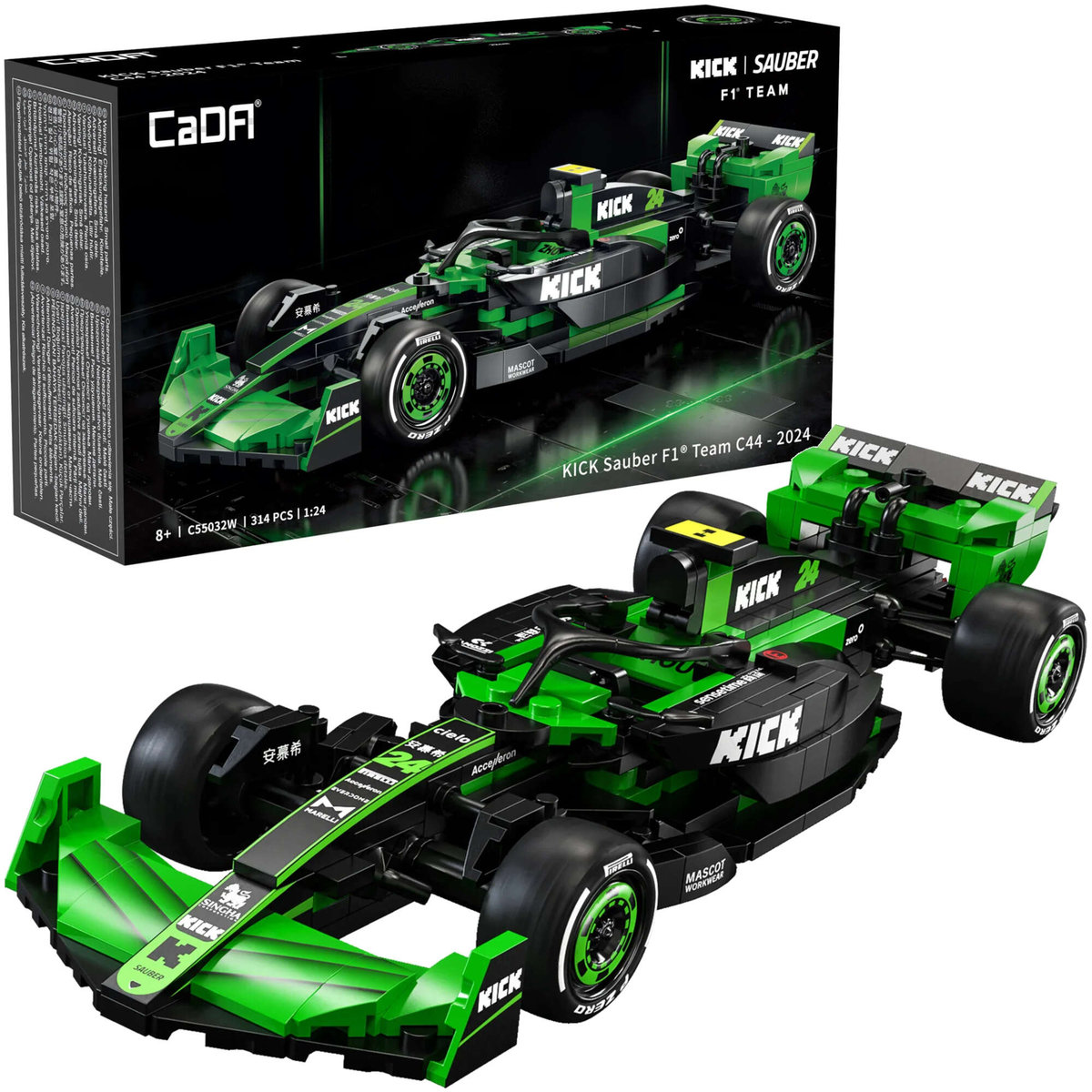 Klocki konstrukcyjne CaDA Auto sportowe wyścigowe F1 Kick Sauber 314 elementów C55032W