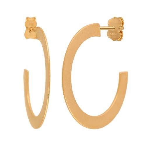 Złote Kolczyki 585 Na sztyft 2.20 g Rodium