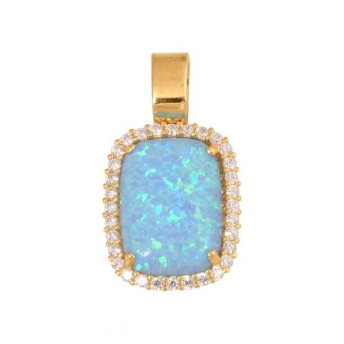 Złota Przywieszka Opal 585 3.00 g Rodium
