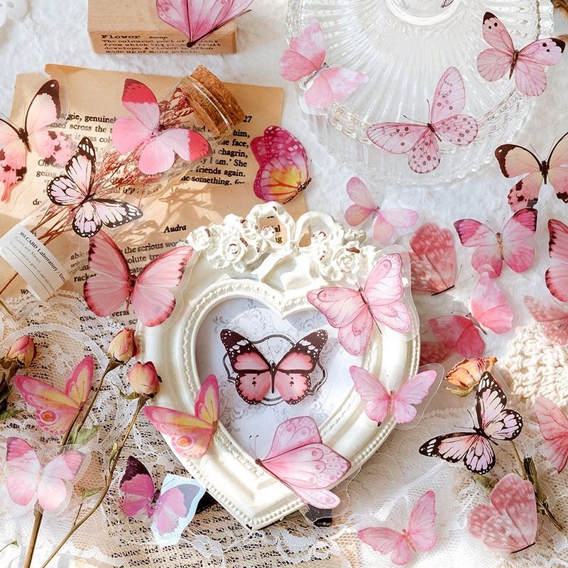 Naklejki Do Dziennika Planera Dekoracyjne Akcesoria Do Scrapbooking Motyle