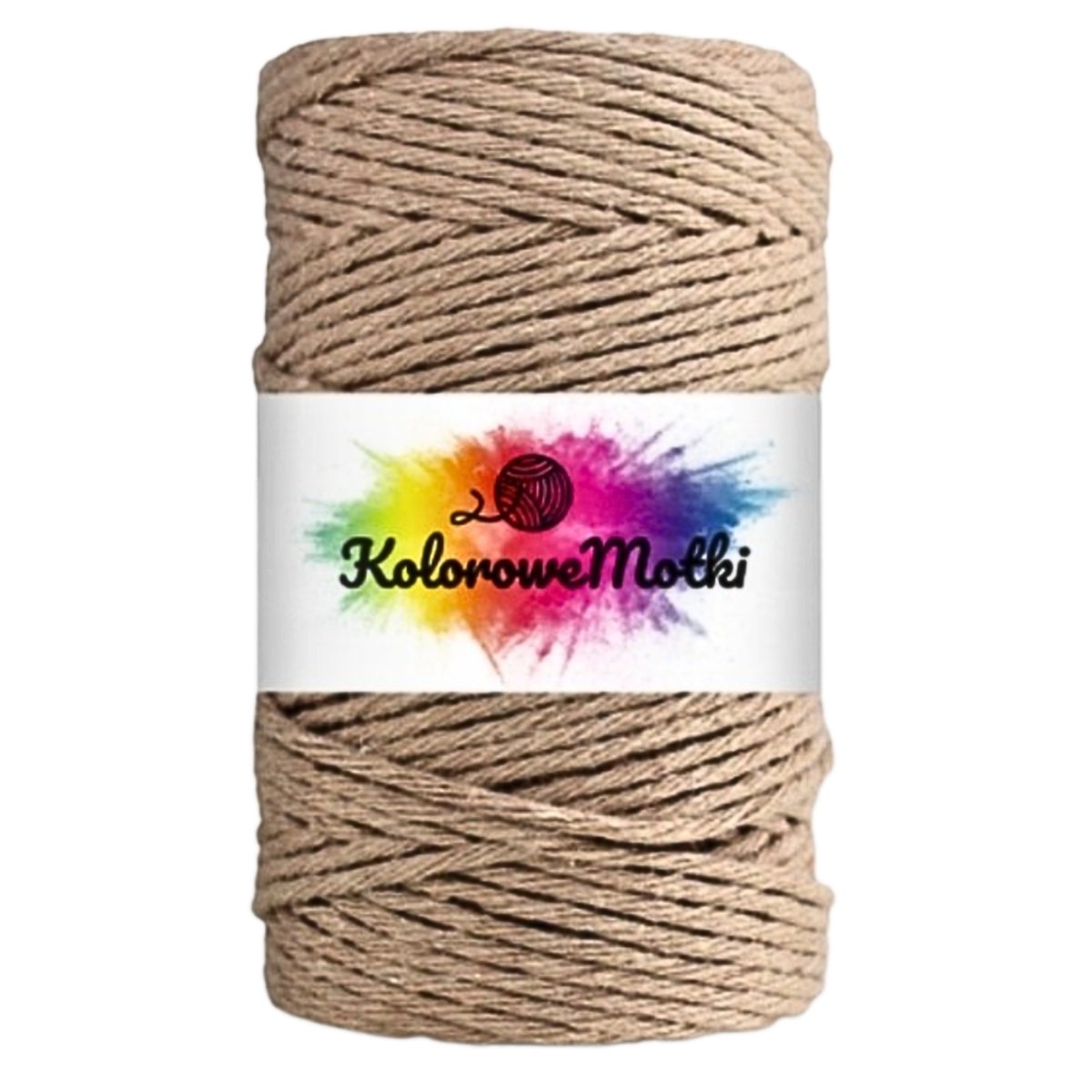 Sznurek Bawełniany do Makramy BEŻOWY 60m 2mm