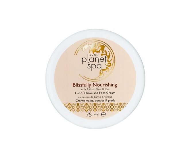 AVON Planet Spa Odżywczy krem do rąk, stóp i łokci Masło Shea i AHA