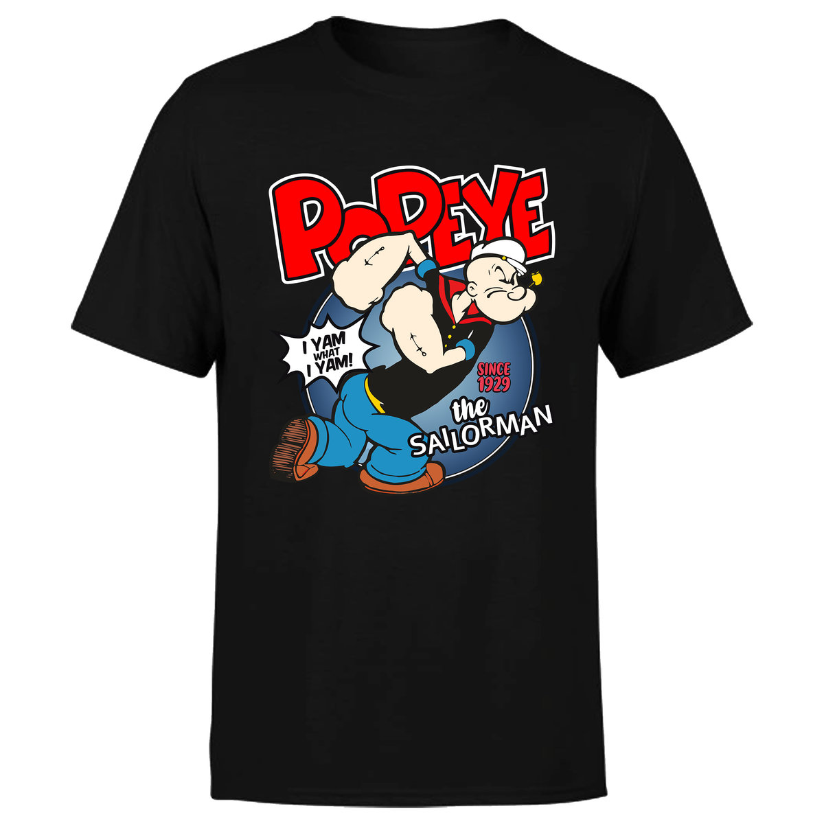 Koszulka męska z nadrukiem MARYNARZ POPEYE SZPINAK L