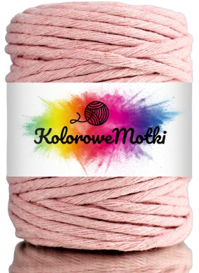 Sznurek Bawełniany do Makramy Różowy 10m 5mm