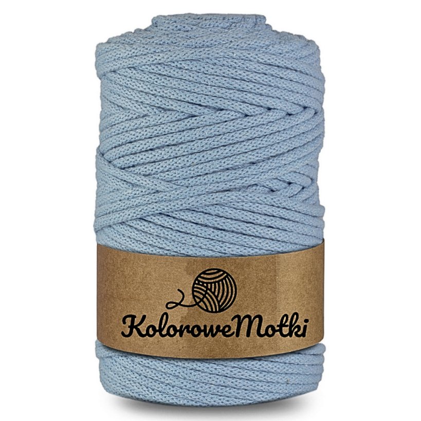 Zdjęcia - Pozostałe zabawki Sznurek Bawełniany z rdzeniem 100m 3mm Błękitny