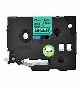 Brother Taśma TZE-751 24mm x 8m zielona/czarny nadruk