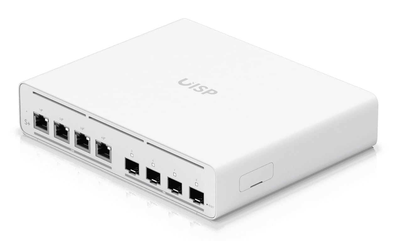 Ubiquiti UISP -S-PLUS łącza sieciowe Zarządzany 2.5G Ethernet (100/1000/2500) Obsługa PoE 1U Biały