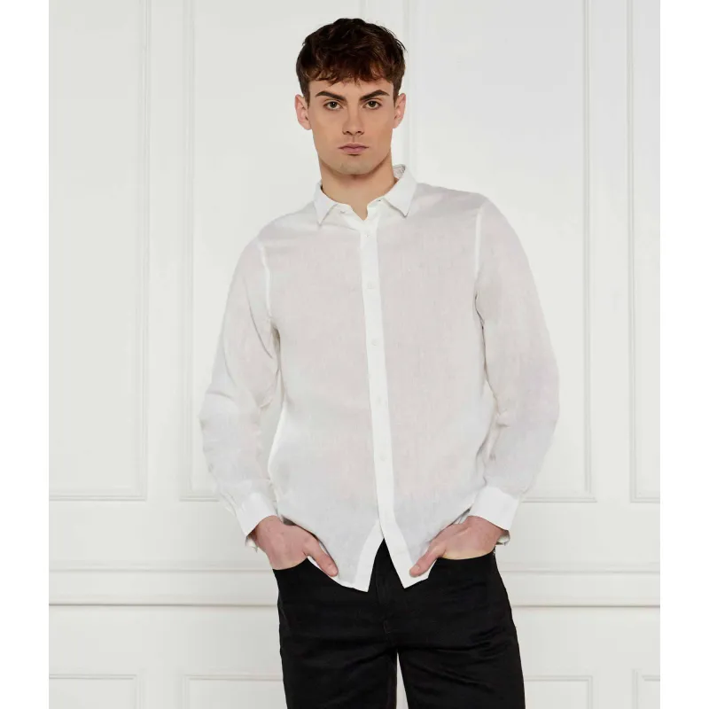 Armani Exchange Lniana koszula | Regular Fit