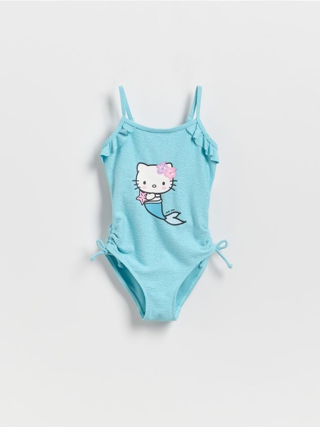 Reserved - Strój kąpielowy Hello Kitty - jasnoturkusowy