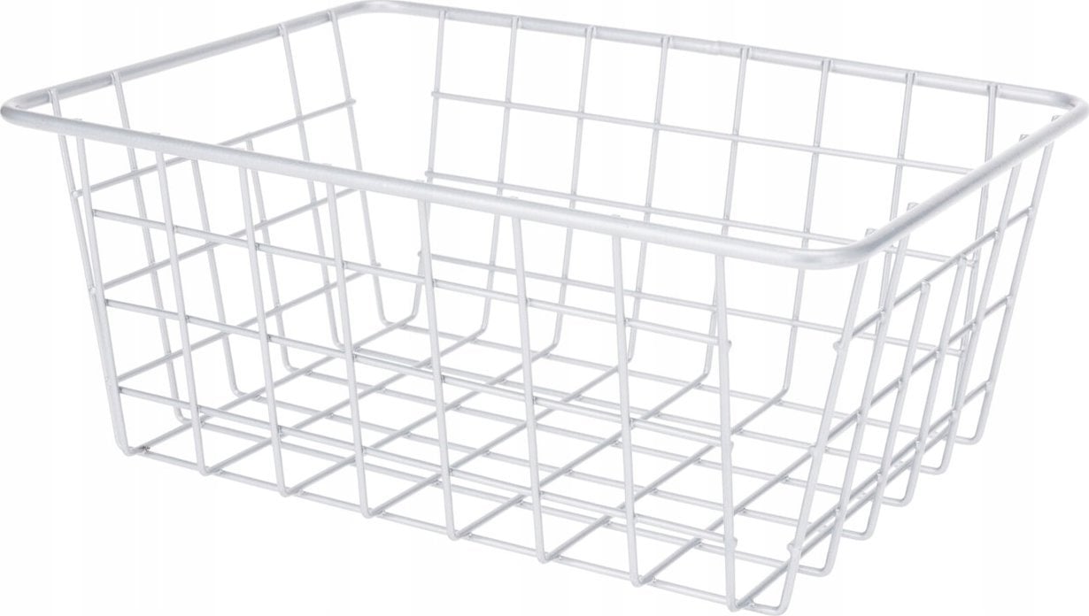 Storage Solutions Koszyk metalowy na owoce, szary, 24 x 18 x 10 cm